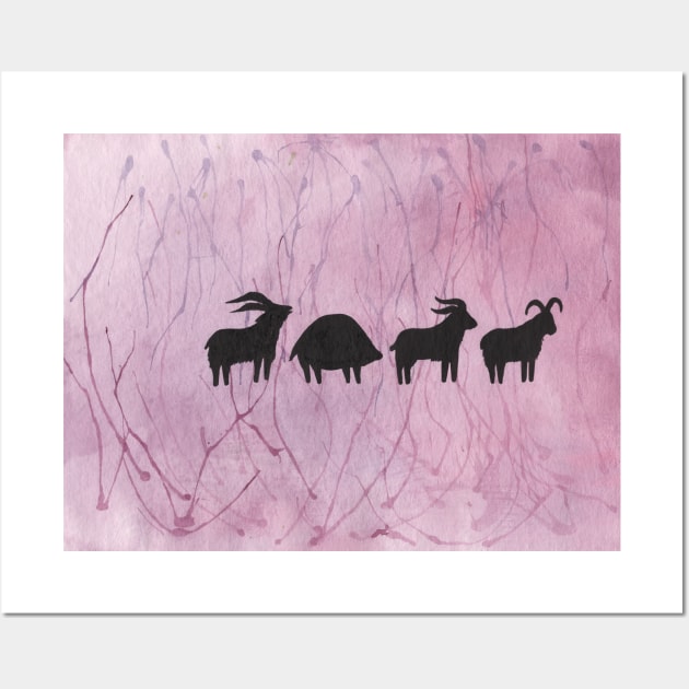 Animal Procession Wall Art by lindaursin